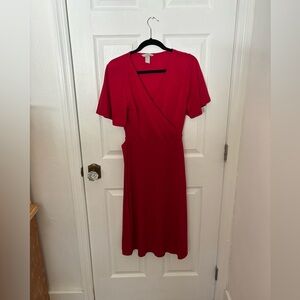 Red H&M dress with sash